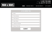 Tablet Screenshot of manandvans.com